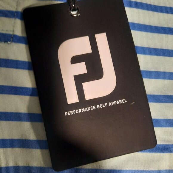 NWT FootJoy Golf Polo Moisture Wicking Sz Lg in Seafoam MSRP $85 - Picture 6 of 7